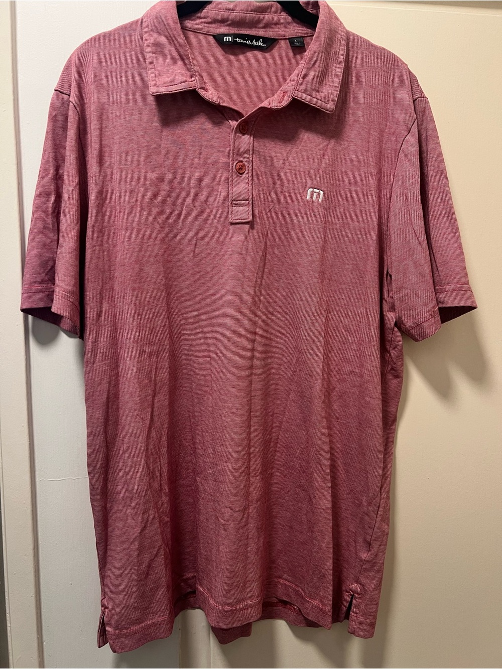 Travis Mathew Men's Polo in Rosewood Pink